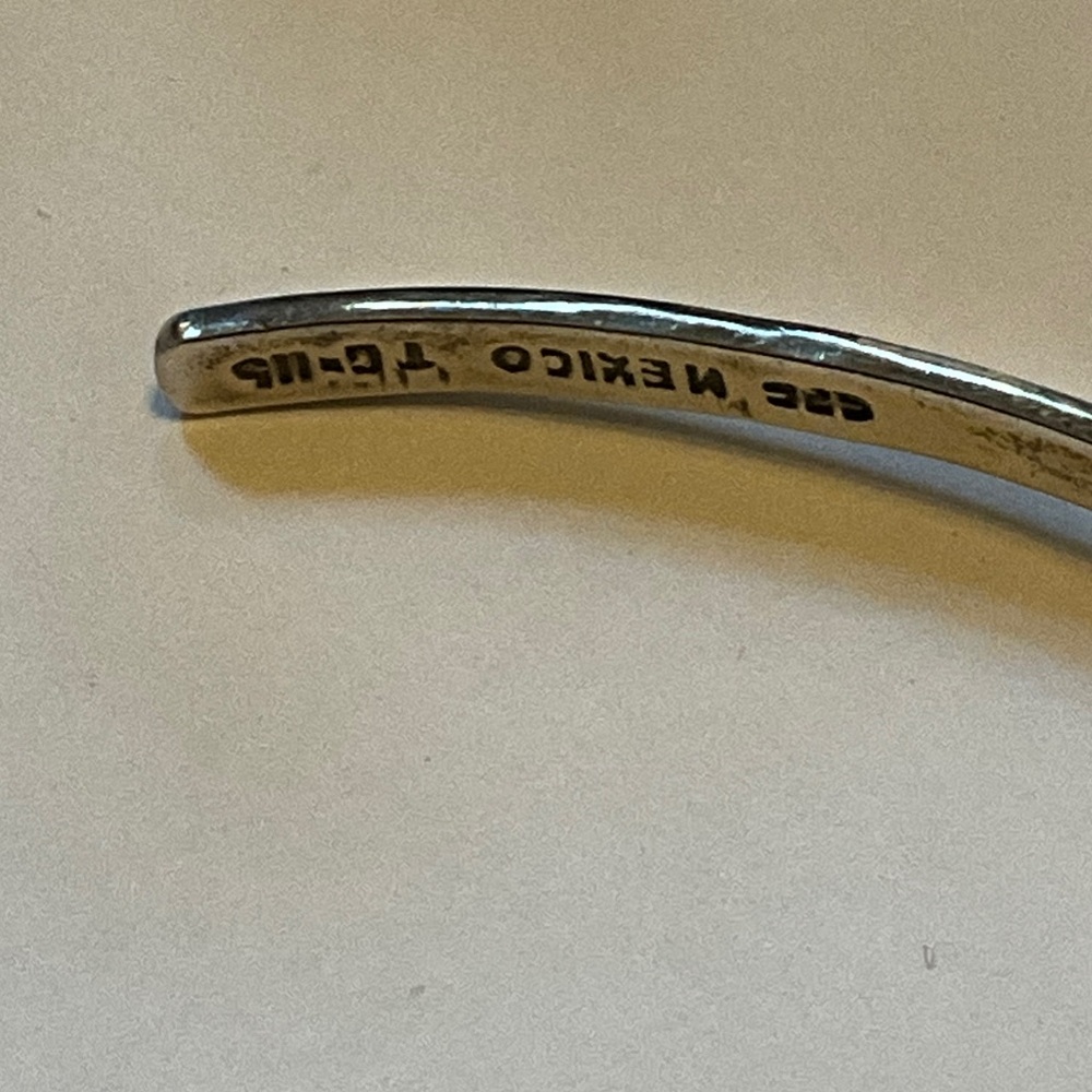 Sterling Silver Shell Chocker Neck Ring Necklace - image 2